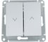 Выключатель жалюзи Systeme Electric Atlasdesign алюминий, 2-кл., 10а, механизм ATN000319 5 шт 4690201021469 1