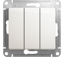 Выключатель 3-клавишный Systeme Electric (Schneider Electric) Glossa Перламутр, сх.3, 10AX SE GSL000631 20 шт 13606485436019