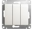 Выключатель 3-клавишный Systeme Electric (Schneider Electric) Glossa Перламутр, сх.3, 10AX SE GSL000631 20 шт 13606485436019 1
