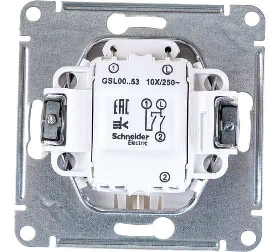 Механизм выключателя Systeme Electric (Schneider Electric) 2-кл. СП Glossa 10А 5ас подсветкой перламутр GSL000653 20 шт 13606485436163