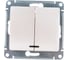 Механизм выключателя Systeme Electric (Schneider Electric) 2-кл. СП Glossa 10А 5ас подсветкой перламутр GSL000653 20 шт 13606485436163 2