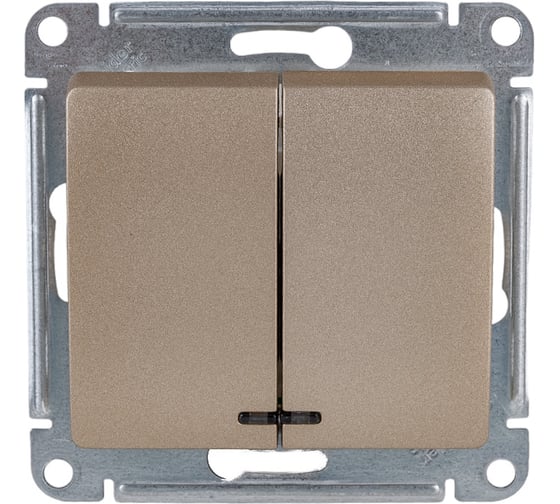 Механизм выключателя Systeme Electric (Schneider Electric) 2-кл. СП Glossa 10А IP20 сх. 5а 10AX титан GSL000453 20 шт 13606480658829 1