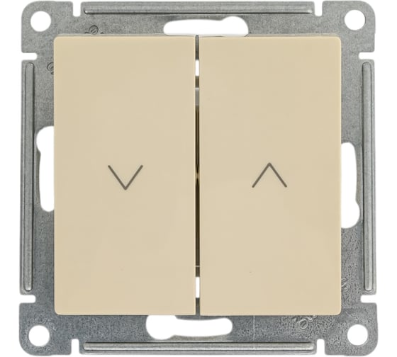 Выключатель жалюзи Systeme Electric Atlasdesign бежевый, 2-кл, 10а, механизм ATN000219 5 шт 4690201021445 1