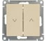 Выключатель жалюзи Systeme Electric Atlasdesign бежевый, 2-кл, 10а, механизм ATN000219 5 шт 4690201021445 1