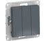 Выключатель 3-клавишный Systeme Electric (Schneider Electric) AtlasDesign Грифель, сх.1+1+1, 10АХ, механизм SE ATN000731 10 шт 13606489702394 1