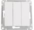 Выключатель 3-клавишный Systeme Electric Atlasdesign лотос, сх.1+1+1, 10ах, механизм ATN001331 5 шт 4690201024965 1
