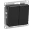 Выключатель 2-клавишный Systeme Electric (Schneider Electric) AtlasDesign Aqua Карбон, IP44, сх.6, 10АХ ATN441051 5 шт 13606481041828 1