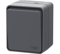 1-клавишный кнопочный выключатель Systeme Electric Atlasdesign profi ip54 о/у, 10 ах, антрацит ATN544015 12 шт 4690201020509