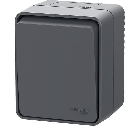 1-клавишный кнопочный выключатель Systeme Electric Atlasdesign profi ip54 о/у, 10 ах, антрацит ATN544015 12 шт 4690201020509 1