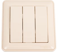 Выключатель 3-клавишный Systeme Electric (Schneider Electric) Wessen 59 Беж, 10АХ в сборе SE VS0510-351-28 10 шт 13606485437603