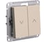 Выключатель жалюзи Systeme Electric Atlasdesign песочный, 2-кл. 10а, механизм ATN001219 5 шт 4690201021643 1