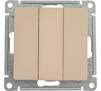 Выключатель 3-клавишный Systeme Electric Atlasdesign песочный, сх.1+1+1, 10ах ATN001231 5 шт 13606485819874