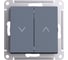Выключатель жалюзи Systeme Electric Atlasdesign грифель, 2-кл. 10а, механизм ATN000719 5 шт 4690201021544 1