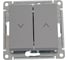 Выключатель жалюзи Systeme Electric Atlasdesign сталь, 2-кл., 10а, механизм ATN000919 5 шт 4690201021582 1