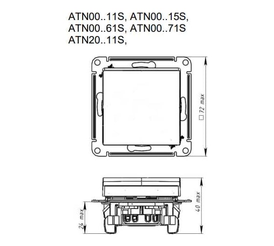 Выключатель с самовозвратом Systeme Electric ATLASDESIGN сх.1, 10АХ, мех., быстрозажим. клем., КАРБОН ATN001015S 5 шт 13606482107806 1