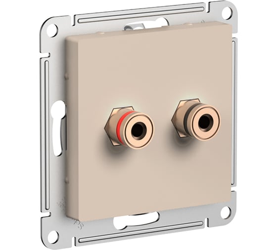 Аудиорозетка Systeme Electric Atlasdesign песочный 2-ая ATN001287 5 шт 13606485820139