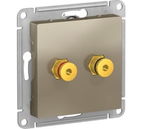 Аудиорозетка Systeme Electric (Schneider Electric) AtlasDesign Шампань двухместная SE ATN000587 10 шт 13606489584907