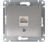 Механизм компьютерной розетки Systeme Electric ( Schneider Electric) 1-м Glossa RJ45 кат.5е платина GSL001281K 5 шт 53606481274842 1