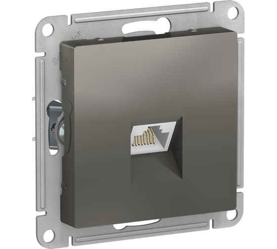 Розетка компьютерная Systeme Electric ( Schneider Electric) AtlasDesign Сталь, RJ45, механизм SE ATN000983 5 шт 13606489708730 1