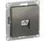 Розетка компьютерная Systeme Electric ( Schneider Electric) AtlasDesign Сталь, RJ45, механизм SE ATN000983 5 шт 13606489708730 1