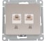 Розетка двойная компьютерная Systeme Electric ( Schneider Electric) Glossa Платина RJ45+RJ45, кат.5E SE GSL001285KK 5 шт 53606481274859 1