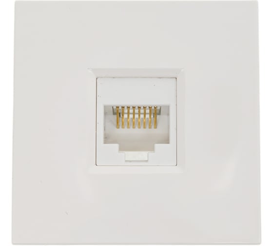 Розетка информационная Systeme Electric В45 СУ К.5Е ДЛЯ КАБ.КАН.БЕЛ. RAL9010 RIN-144K5E-BE 25 шт 4690201018742 1