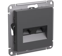 Розетка двойная компьютерная Systeme Electric Atlasdesign базальт rj45+rj45, кат.5е, механизм ATN001485 5 шт 4690201025863