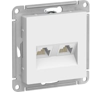 Розетка двойная компьютерная Systeme Electric Atlasdesign лотос rj45+rj45, кат.5е, механизм ATN001385 5 шт 4690201025849
