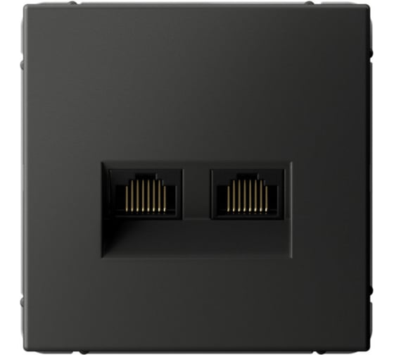 Розетка двойная компьютерная Systeme Electric ArtGallery Базальт RJ45+RJ45, кат.6А, механизм GAL001488 5 шт 4690201036043