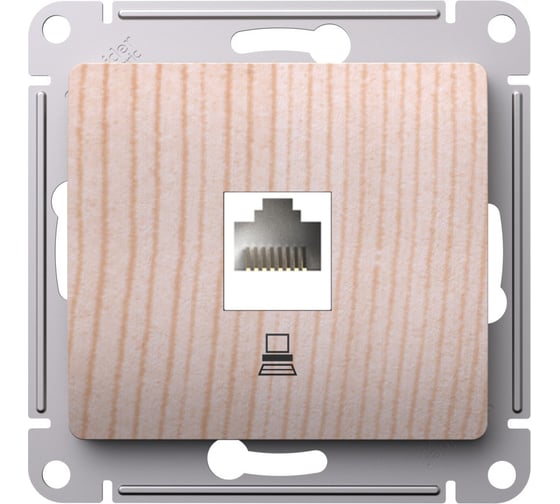 Розетка компьютерная Systeme Electric Glossa сосна, rj45 кат.5е, механизм GSL001581K 5 шт 4690201031963 1