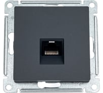 Розетка компьютерная Systeme Electric Atlasdesign базальт, rj45, кат. 5е, механизм ATN001483 5 шт 4690201025825