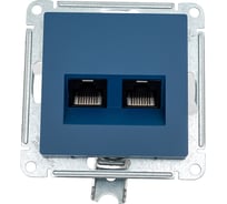 Розетка компьютерная Systeme Electric Atlasdesign аквамарин, 2-ая rj45+rj45, кат.5e ATN001185 5 шт 13606485820146