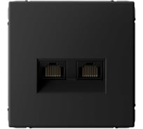 Розетка двойная компьютерная Systeme Electric ArtGallery карбон RJ45+RJ45, кат.6А, механизм GAL001088 5 шт 4690201035961
