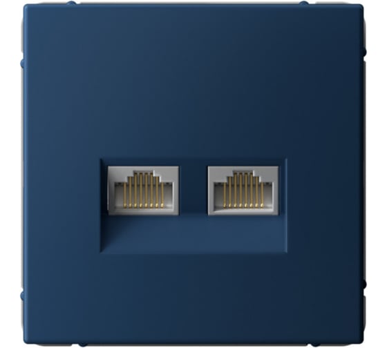 Розетка двойная компьютерная Systeme Electric ArtGallery Аквамарин  RJ45+RJ45, кат.6А, механизм GAL001188 5 шт 4690201035985