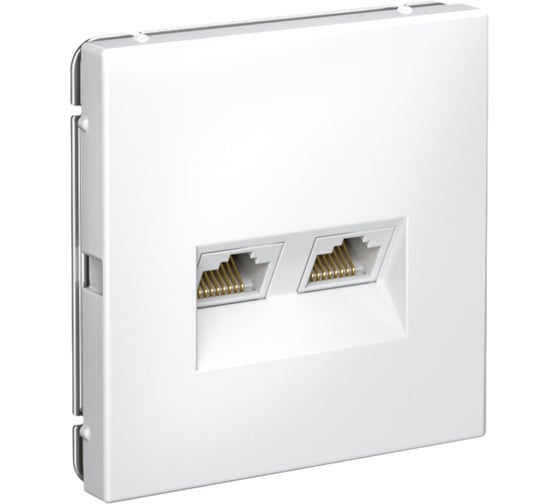 Розетка двойная компьютерная Systeme Electric ArtGallery белый RJ45+RJ45, кат.6А, механизм GAL000188 5 шт 4690201035848