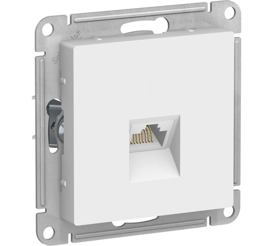 Розетка компьютерная Systeme Electric Atlasdesign лотос, rj45, кат. 5е, механизм ATN001383 5 шт 4690201025801 1