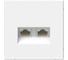 Розетка двойная компьютерная Systeme Electric ArtGallery Лотос RJ45+RJ45, кат.6А, механизм GAL001388 5 шт 4690201036029 1