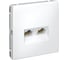 Розетка двойная компьютерная Systeme Electric ArtGallery Лотос RJ45+RJ45, кат.6А, механизм GAL001388 5 шт 4690201036029 2