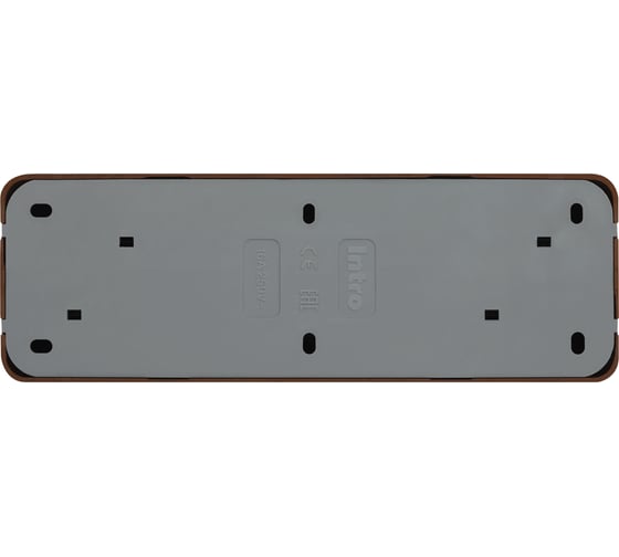 Четырехместная розетка Intro Quadro 2-208-10 с заземлением 16А-250В открытой установки венге Б0051134