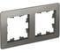 2-постовая рамка Systeme Electric ATLASDESIGN AIR сталь/дымчатый черный ATN220902 5 шт 4690201041207 1