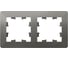 2-постовая рамка Systeme Electric ATLASDESIGN AIR сталь/дымчатый черный ATN220902 5 шт 4690201041207 2
