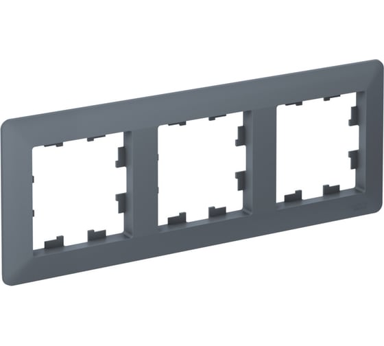 3-постовая рамка Systeme Electric ATLASDESIGN AIR грифель/дымчатый черный ATN220703 5 шт 4690201041450 1