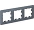 3-постовая рамка Systeme Electric ATLASDESIGN AIR грифель/дымчатый черный ATN220703 5 шт 4690201041450 1