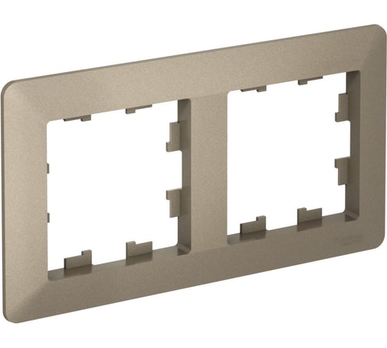 2-постовая рамка Systeme Electric ATLASDESIGN AIR шампань/дымчатый черный ATN220502 5 шт 4690201041122 1