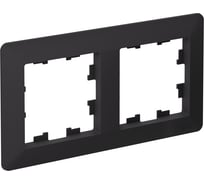2-постовая рамка Systeme Electric ATLASDESIGN AIR карбон/дымчатый черный ATN221002 5 шт 4690201041221