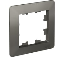 1-постовая рамка Systeme Electric ATLASDESIGN AIR сталь/дымчатый черный ATN220901 10 шт 4690201040927