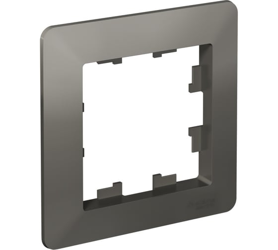 1-постовая рамка Systeme Electric ATLASDESIGN AIR сталь/дымчатый черный ATN220901 10 шт 4690201040927 1