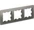 3-постовая рамка Systeme Electric ATLASDESIGN AIR сталь/дымчатый черный ATN220903 5 шт 4690201041498 1