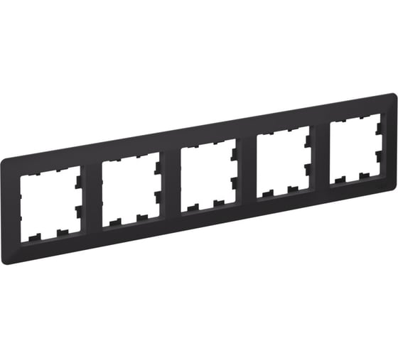 5-постовая рамка Systeme Electric ATLASDESIGN AIR карбон/дымчатый черный ATN221005 5 шт 4690201042075 1