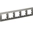 5-постовая рамка Systeme Electric ATLASDESIGN AIR сталь/дымчатый черный ATN220905 5 шт 4690201042051 1